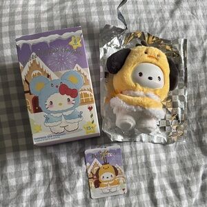 Miniso Hello Kitty and Friends Little Cape Vinyl Plush Blind Box - Pochacco